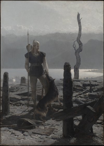 Saga Frithiof: powrót Frithiof, lata 80. XIX wieku. autorstwa August Malmström