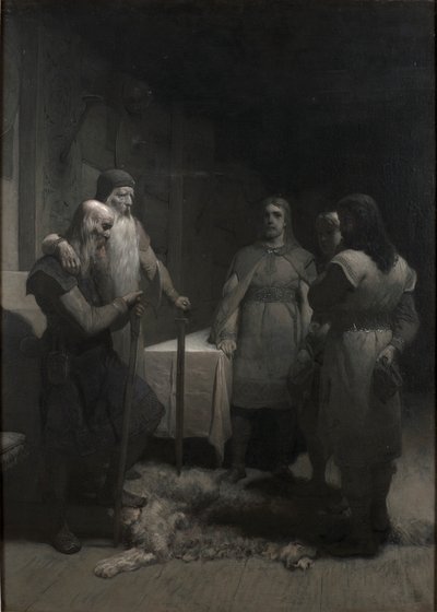 Saga Frithiofa: Król Bele i Thorsten Vikingsson, lata 80. XIX wieku. autorstwa August Malmström