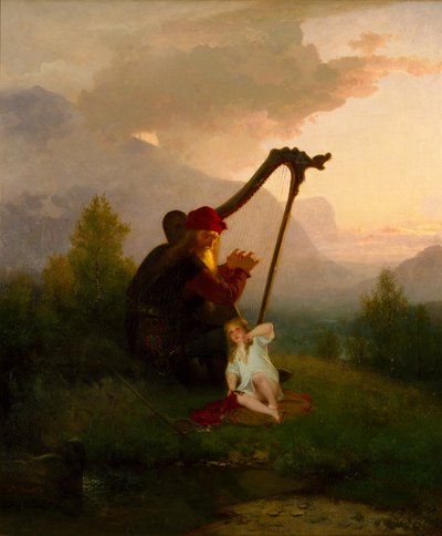 Król Heimer i Aslog, 1856 autorstwa August Malmström