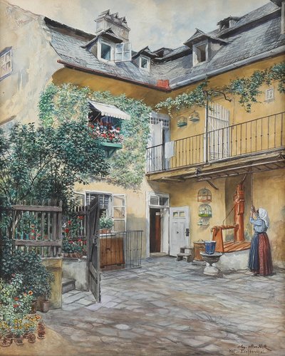 August Mandlick Hof w Lichtenthal autorstwa August Mandlick