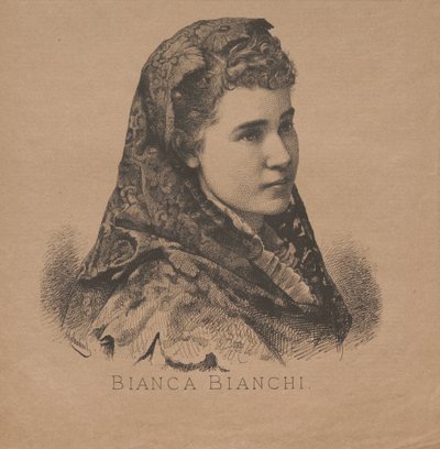 Portret śpiewaczki operowej Bianki Bianchi 1855-1947, 1879. autorstwa August Schubert