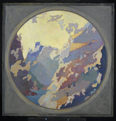 Kanion, ok. 1931 (olej na płótnie na tekturze) autorstwa August Vincent Tack