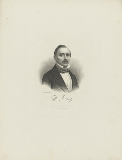 Portret pianisty i kompozytora Diedericha Kruga 1821-1880 , c. 1850. autorstwa August Weger