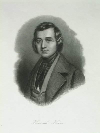 Portret poety Heinricha Heinego 1797-1856, 1842 autorstwa August Weger