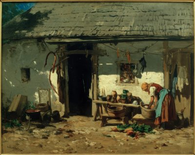 Dom wiejski w Dolnej Austrii autorstwa August von Pettenkofen