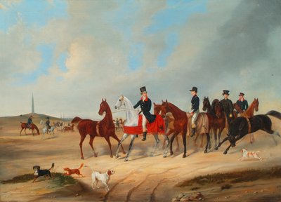 Kawalkada jeźdźców z psami autorstwa August von Rentzell