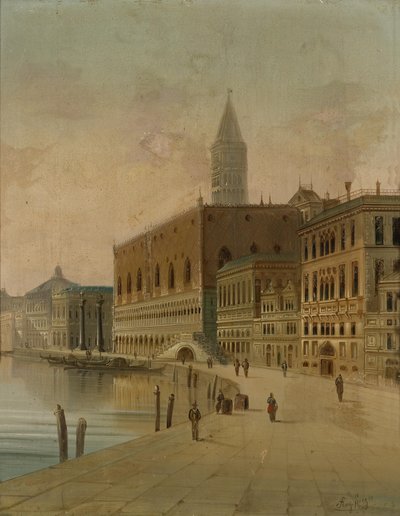 Riva dei Schiavoni Wenecja autorstwa August von Siegen