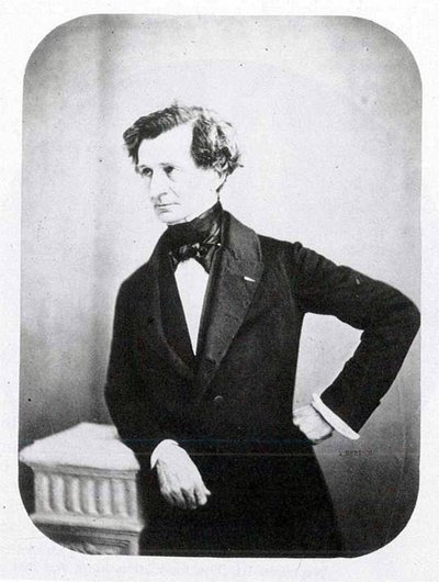 Portret Hectora Berlioza, ok. 1850 autorstwa Auguste Adolphe Bertsch