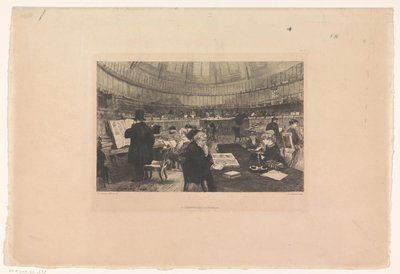 Czytelnia Muzeum Brytyjskiego autorstwa Auguste Andre Lancon