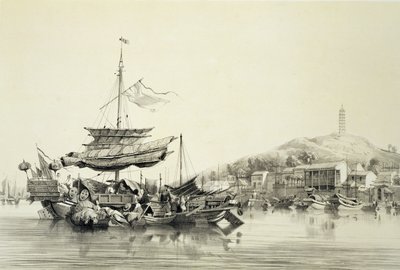 Hong Shang, tablica 17 z "Sketches of China", rytowana przez Eugene