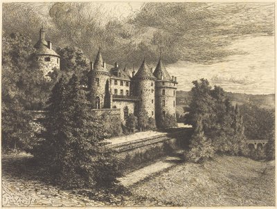 Zamek na wzniesieniu autorstwa Auguste Boulard
