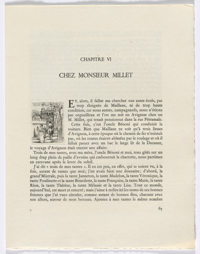 Frédéric Mistral: Mémoires et Recits by Frédéric Mistral: kobieta i mężczyzna na koniu (strona 65) autorstwa Auguste Brouet