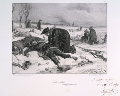 Po bitwie pod Champigny, wojna francusko-pruska, 1870 1871. autorstwa Auguste Bry