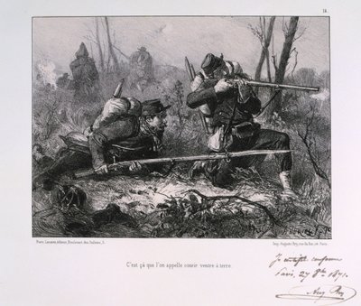Żołnierze francuscy, oblężenie Paryża, 1871 autorstwa Auguste Bry