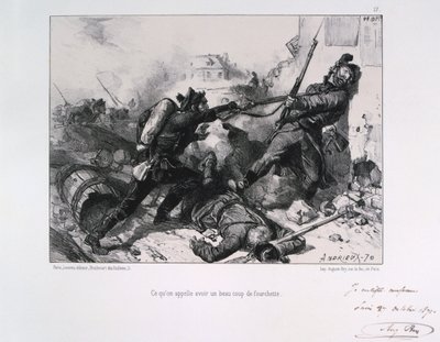 Walka wręcz, oblężenie Paryża, wojna francusko-pruska, 1870 1871 autorstwa Auguste Bry