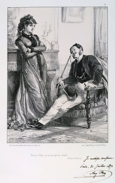 Biedna Nini, zjadłeś psa!, Oblężenie Paryża, 1871. autorstwa Auguste Bry