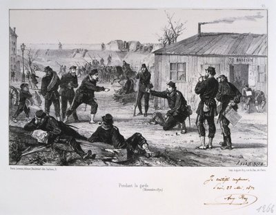 Podczas warty, oblężenie Paryża, wojna francusko-pruska, listopad 1870 1872 autorstwa Auguste Bry