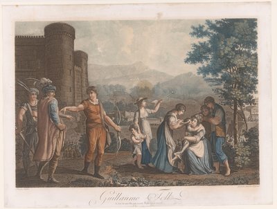 Willem Tell po strzeleniu do jabłka Guillaume Tell (tytuł na obiekcie) autorstwa Auguste Claude Simon Legrand