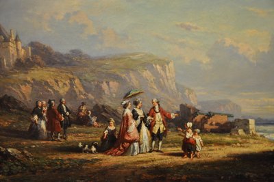 Promenade sur la grève, detal autorstwa Auguste Delacroix