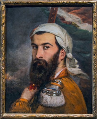 Giuseppe Garibaldi po bitwie pod Morazzone 1848 - obraz Auguste ESTIENNE (1807 - 1882) Paryż - Musee de l