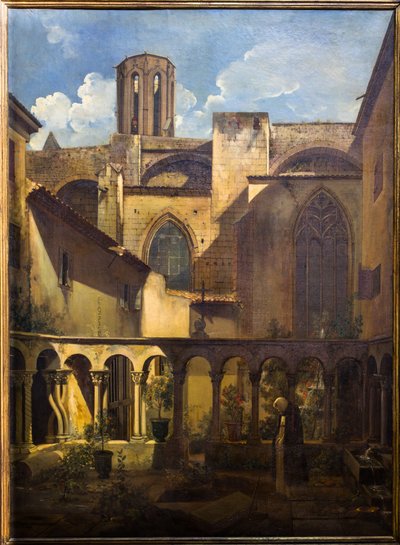 Widok wnętrza klasztoru Saint-Sauveur w Aix-en-Provence autorstwa Auguste Forbin