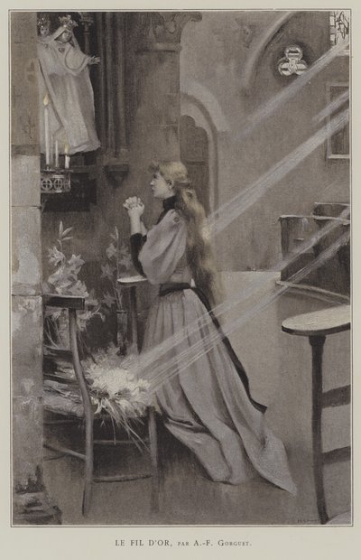 Ilustracja do Le Fil dOr — Henry Greville autorstwa Auguste Francois Gorguet