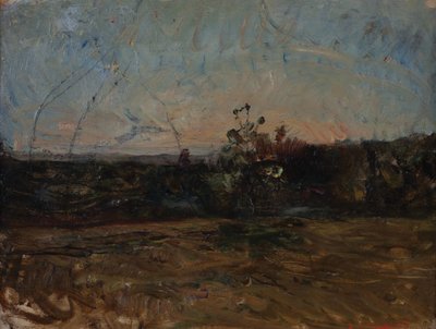 Krajobraz XIX w. (olej na płótnie naklejonym na drewno) autorstwa Auguste Francois Ravier