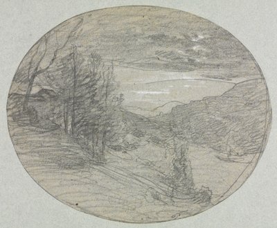 Krajobraz, XIX wiek. autorstwa Auguste Francois Ravier
