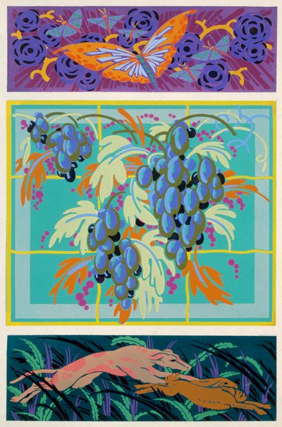 Talerz 18 z „Kształty i kolory”, 1921 (odbitka w pochoirze) autorstwa Auguste H. Thomas