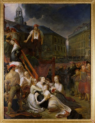 Odcinek na Place du Bouffay, Nantes, 1793, 1859 autorstwa Auguste Hyacinthe Debay