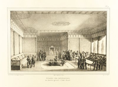 Podpisanie traktatu w Adrianopolu w starym pałacu w Edirne, 1834 autorstwa Auguste Joseph Desarnod