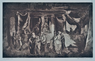 Bazar na Wschodzie (rysunek) autorstwa Auguste Lauzet