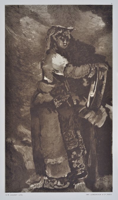 Nauka języka włoskiego (rysunek) autorstwa Auguste Lauzet