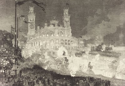 14 lipca. Iluminacja Palais du Trocadero, 1883. autorstwa Auguste Lepere