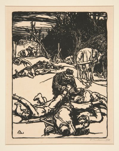 Apr?s le combat (Po bitwie), z La Guerre de 1914, pierwsza seria, nr 14 autorstwa Auguste Lepere