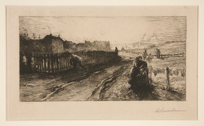 Przy fortyfikacjach Porte de Versailles autorstwa Auguste Lepere