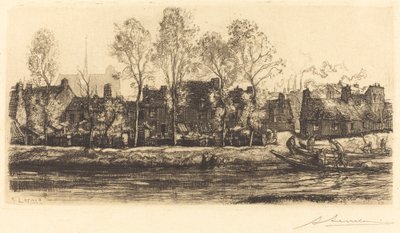 Banks of the Somme w Amiens autorstwa Auguste Lepere
