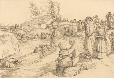 Pogrzeb na bagnach Vendeen Pogrzeb na bagnach Vendeen, 1901. autorstwa Auguste Lepere