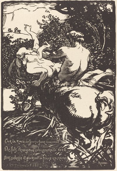 Centaur Centaur, 1896. autorstwa Auguste Lepere