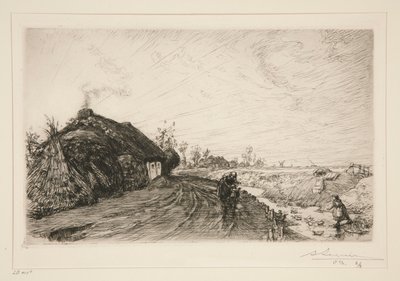 Ścieżka wzdłuż bagien Vendee [Saint-Jean-de-Monts] autorstwa Auguste Lepere
