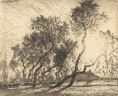 Holenderska farma topoli, 1914. autorstwa Auguste Lepere