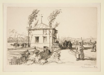 Guinguette, droga do Billancourt autorstwa Auguste Lepere