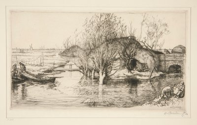 La masure inond?e (Vend?e) (Zalana chata [Wende]) autorstwa Auguste Lepere