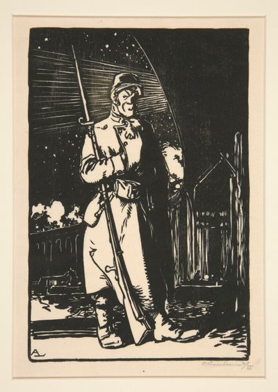 Le G. V. C. (Strażnicy kanałów komunikacyjnych), z Wojny 1914, seria pierwsza, nr. 9 autorstwa Auguste Lepere
