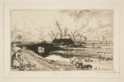Le petit pont (Vend?e) (Mały most [Vendee]) autorstwa Auguste Lepere