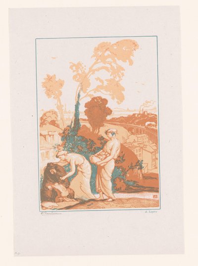 Muzyka i poezja pomagają artyście La Musique et la Poesie secourant les Artistes autorstwa Auguste Lepere