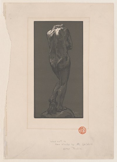 Posąg nagi, widziany z tyłu, ca. 1902. autorstwa Auguste Lepere