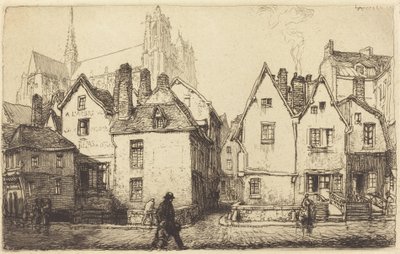 Stare domy w Amiens Stare domy w Amiens, 1907. autorstwa Auguste Lepere