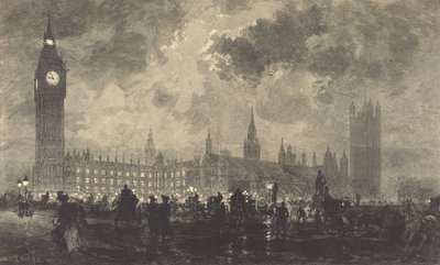Parlament o 9 wieczorem - Londyn Parlament o 9 wieczorem - Londyn, 1890. autorstwa Auguste Lepere