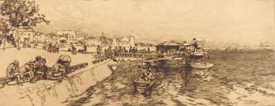 Molo Bercy Embarcadere, quai de Bercy, 1891. autorstwa Auguste Lepere